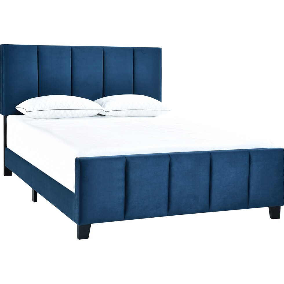 mariana blue queen bed   