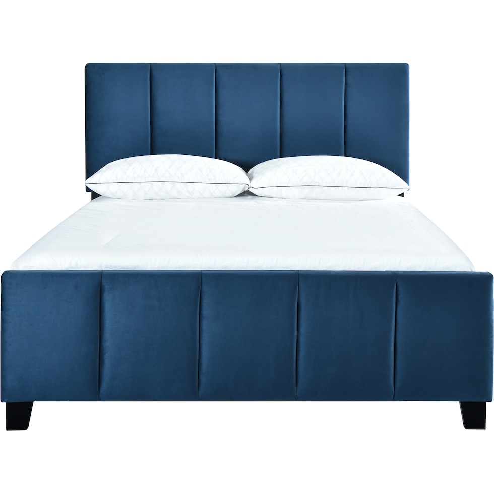 mariana blue queen bed   