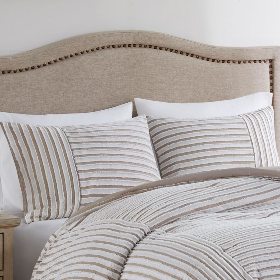 mariana light brown king california king bedding set   