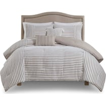 mariana light brown king california king bedding set   