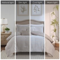 mariana light brown king california king bedding set   