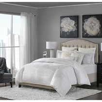 marie white king bedding set   