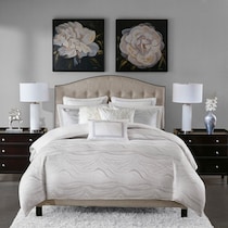 marie white king bedding set   