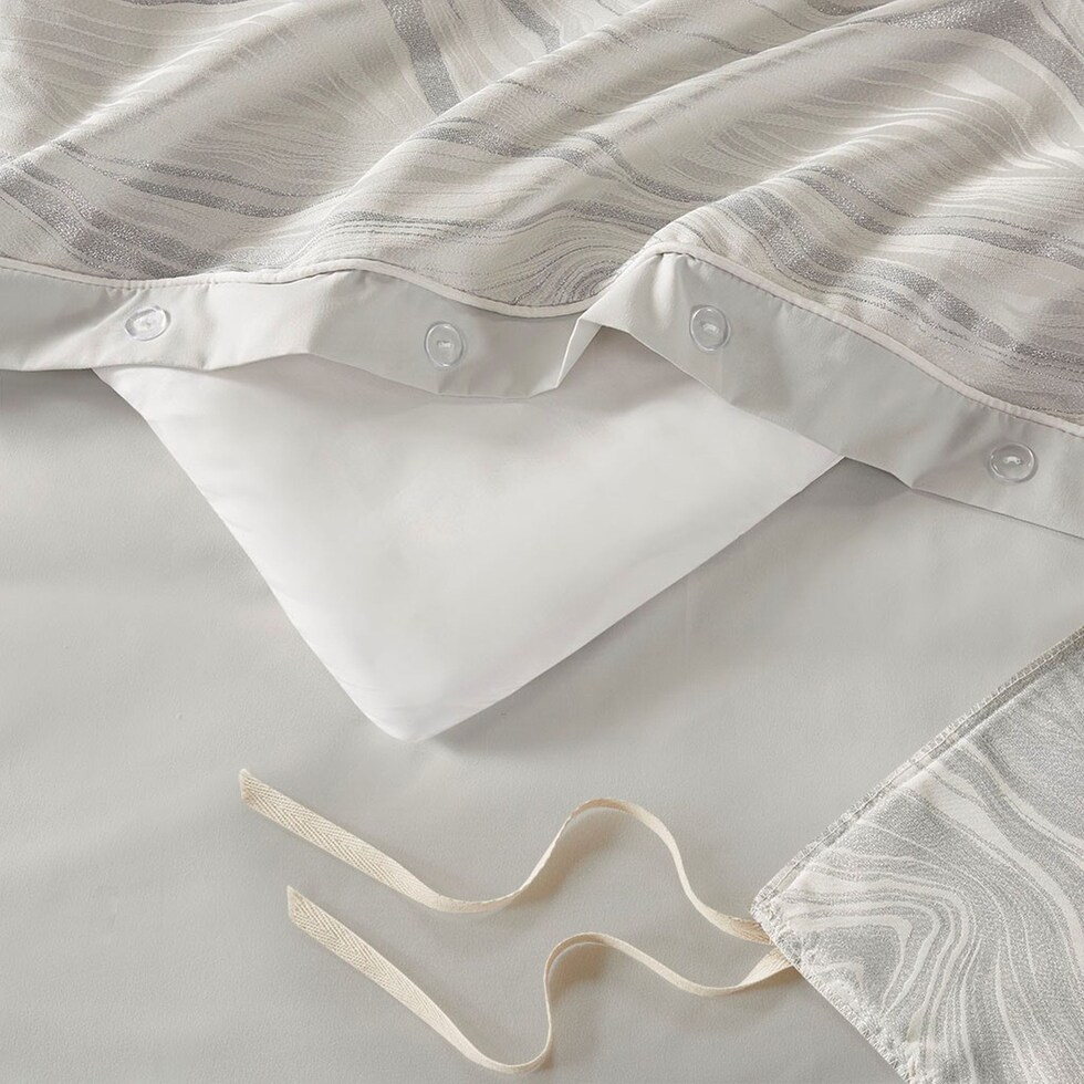 marie white king bedding set   