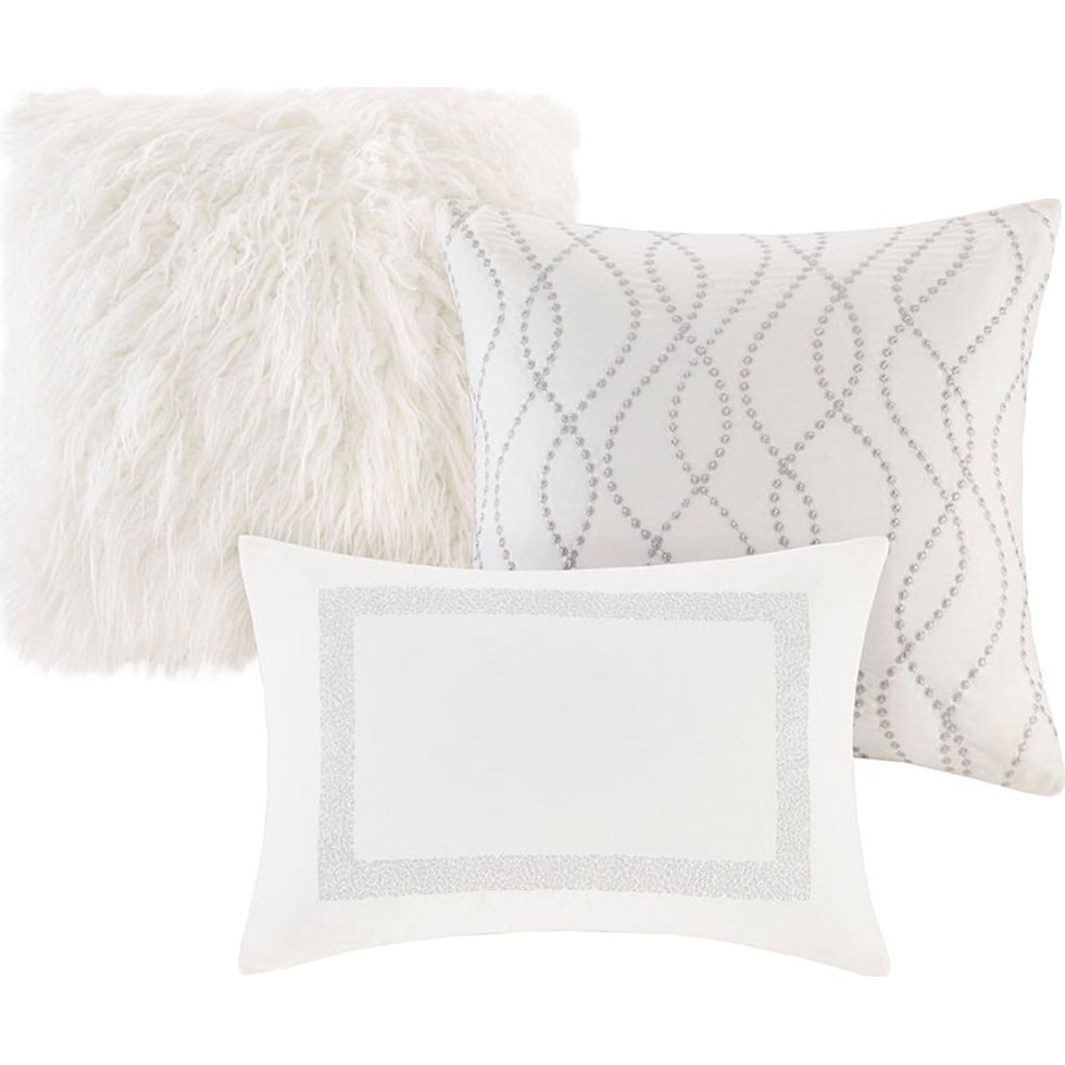 marie white king bedding set   