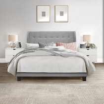 marietta gray queen bed   