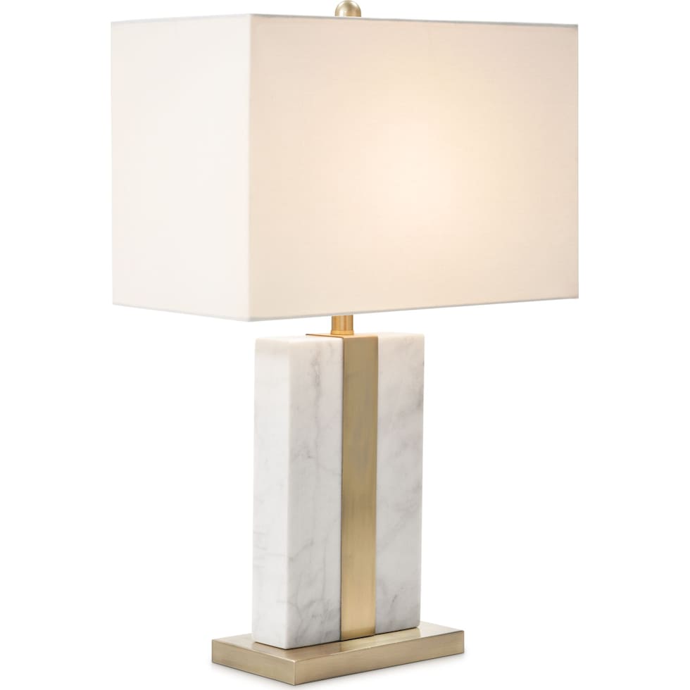 marin white table lamp   