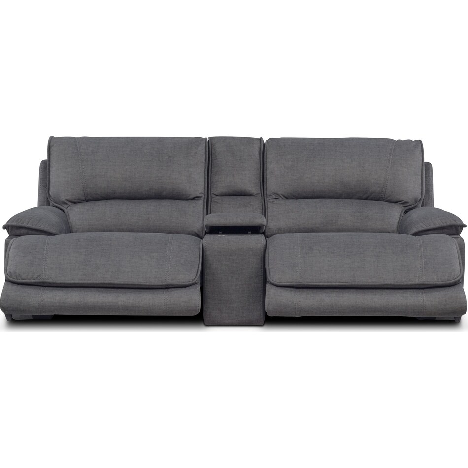 mario power gray  pc power reclining sofa   