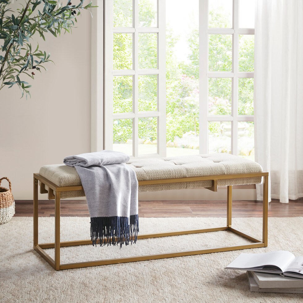 marion white bench   