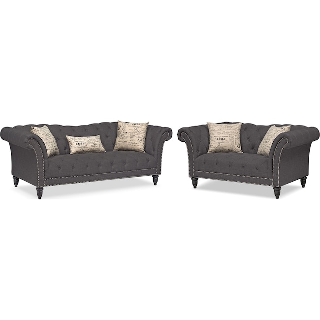 Living Room Furniture - Marisol Sofa and Loveseat Set