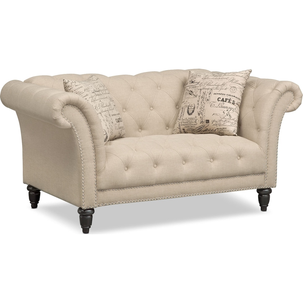 marisol light brown loveseat   