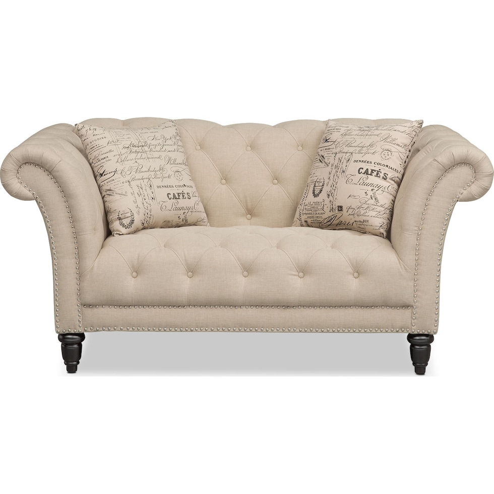 marisol light brown loveseat   