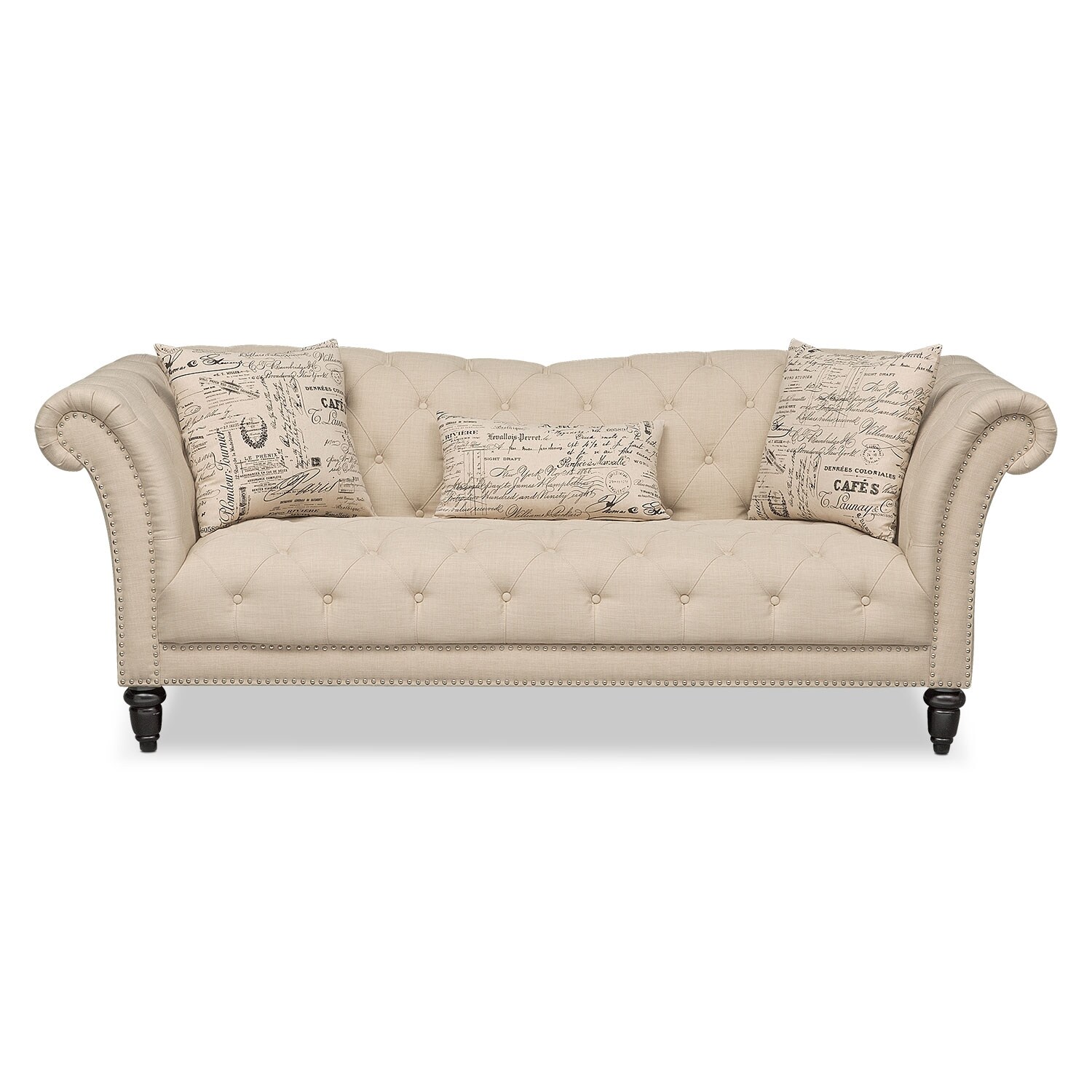 Marisol sofa and store chaise set