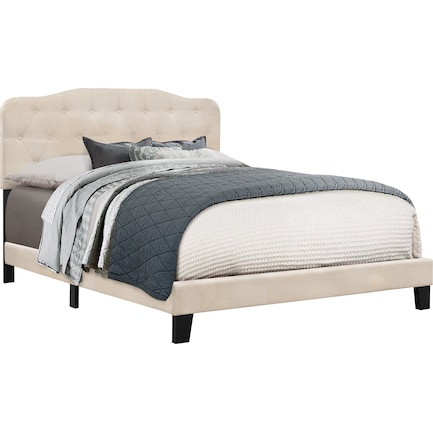 Marley Queen Upholstered Bed - Linen