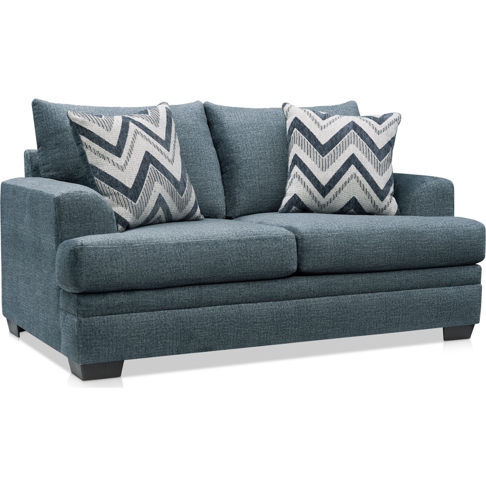 marlie blue loveseat   