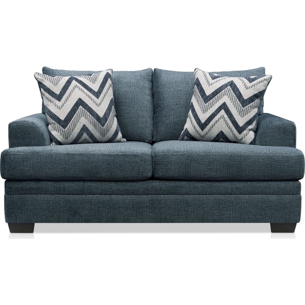 marlie blue loveseat   