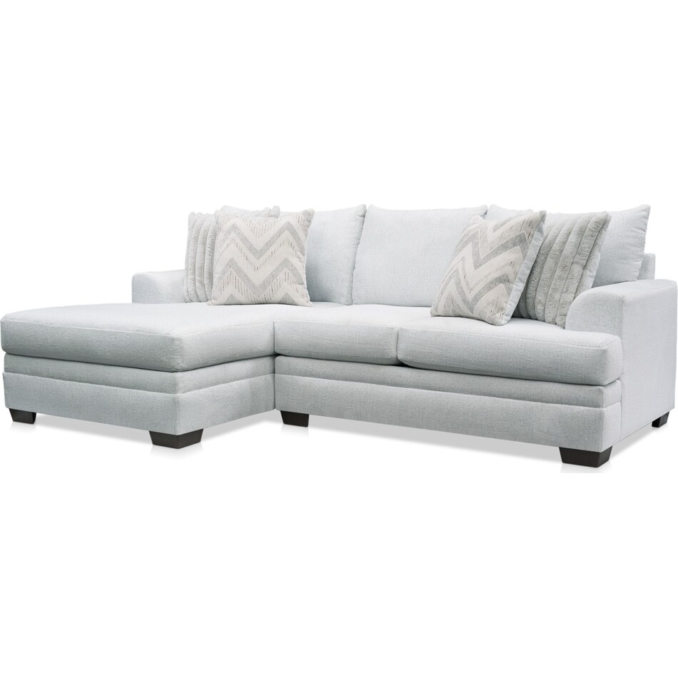 Affordable Furniture Marcey Nickel 2-Piece Sectional