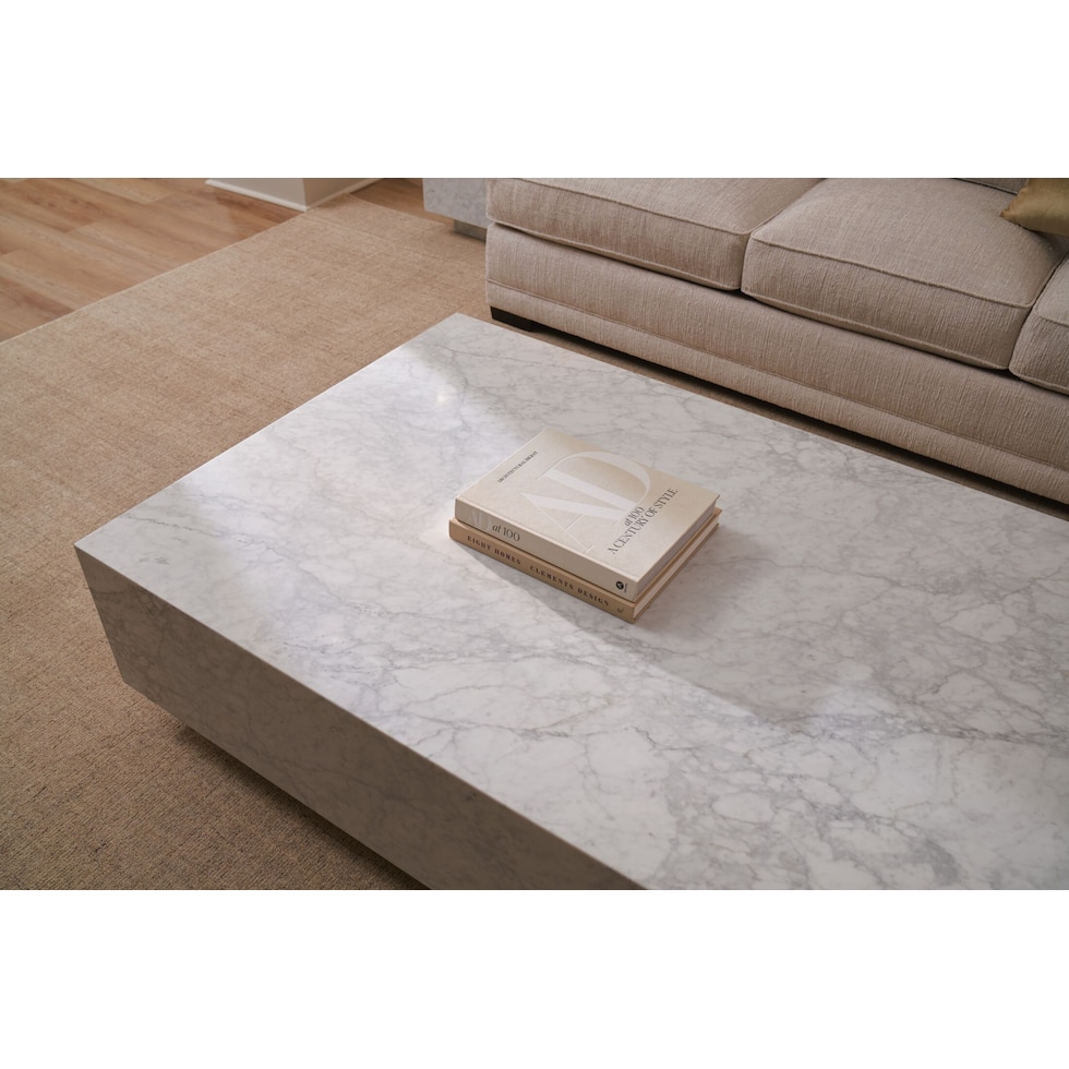 marlin white coffee table   