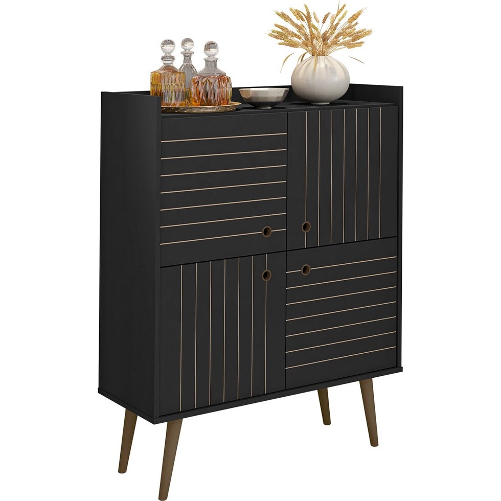 marlo black accent cabinet   