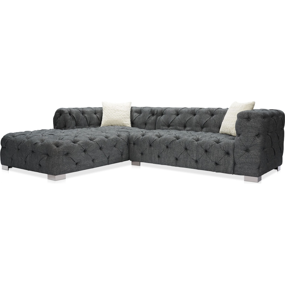 marlowe gray  pc sectional with chaise   