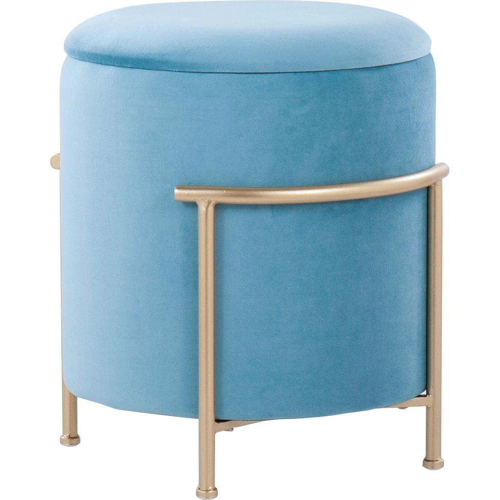 marquis blue ottoman   