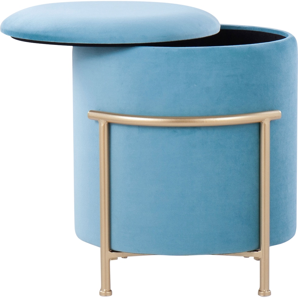 marquis blue ottoman   