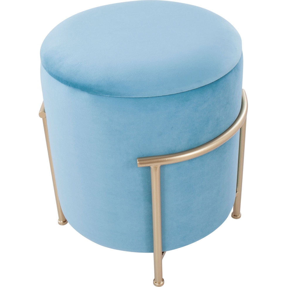 marquis blue ottoman   