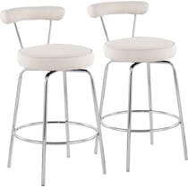 marquis chrome cream counter height stool   
