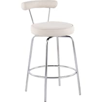 marquis chrome cream counter height stool   