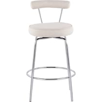 marquis chrome cream counter height stool   