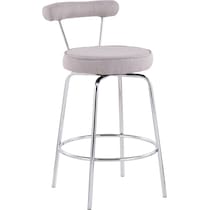 marquis chrome gray counter height stool   