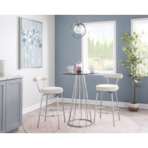 marquis white counter height stool   