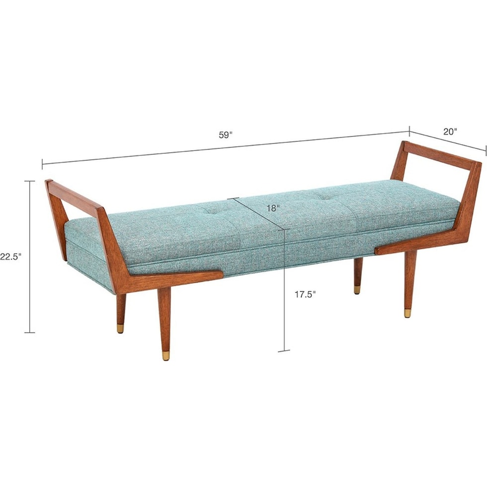 marshfield blue pecan bench   