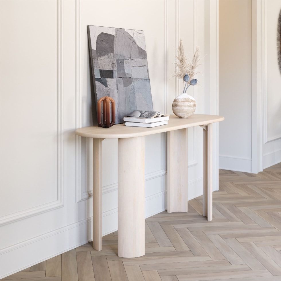 marta neutral console table   