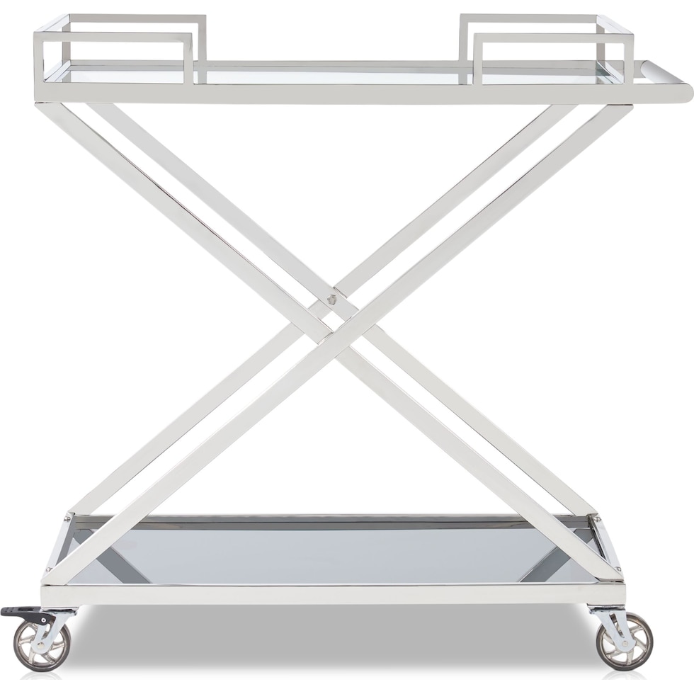martin chrome bar cart   