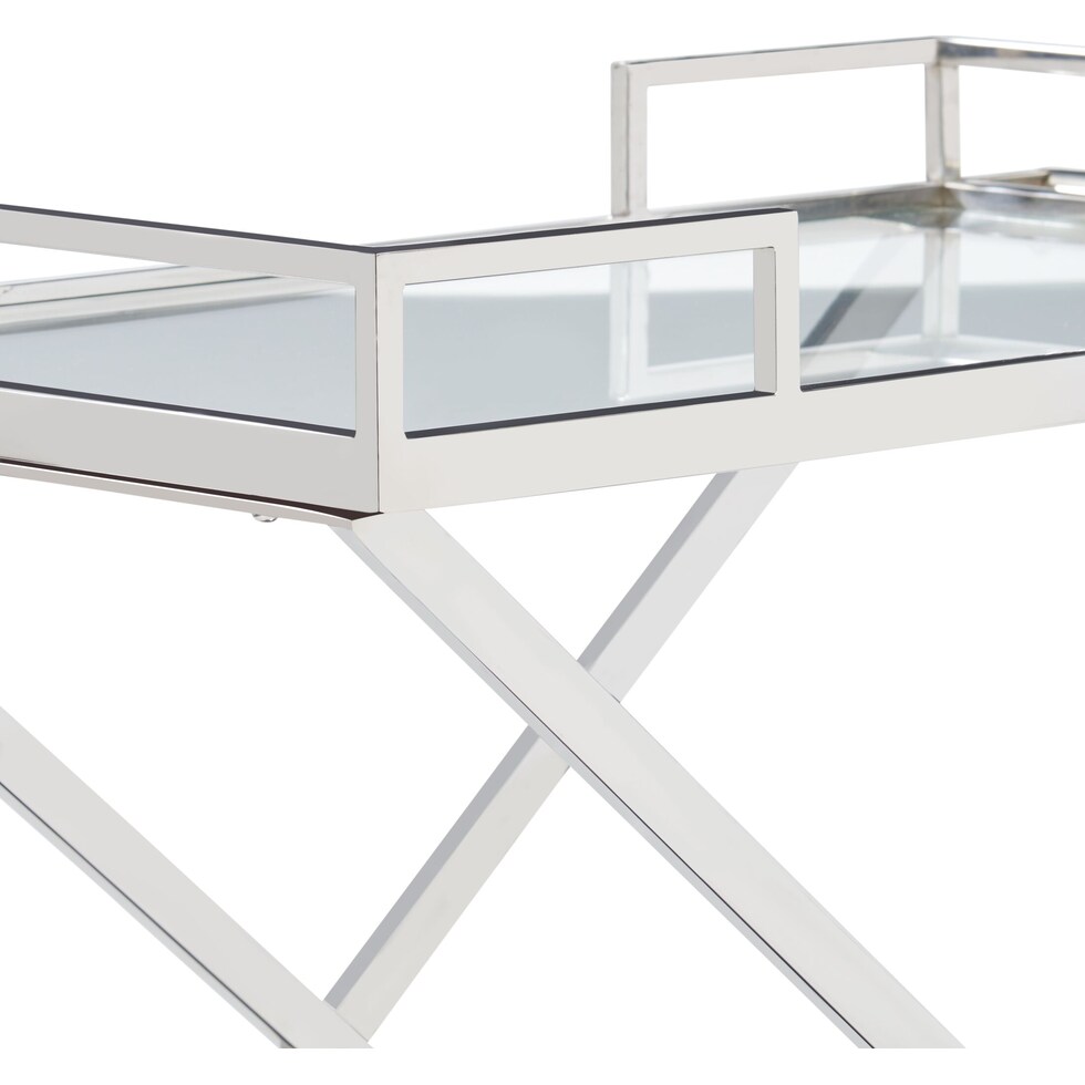 martin chrome bar cart   