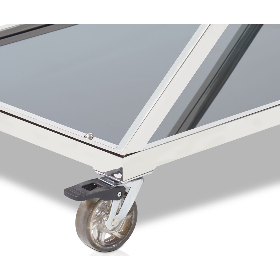 martin chrome bar cart   