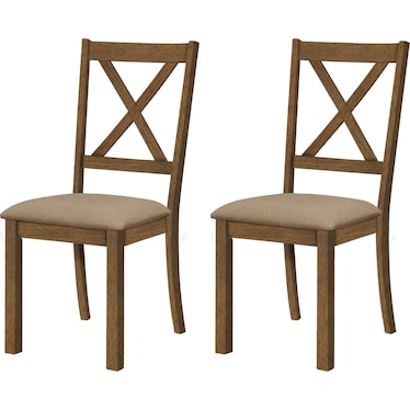 Martina Set of 2 X-Back Dining Chairs