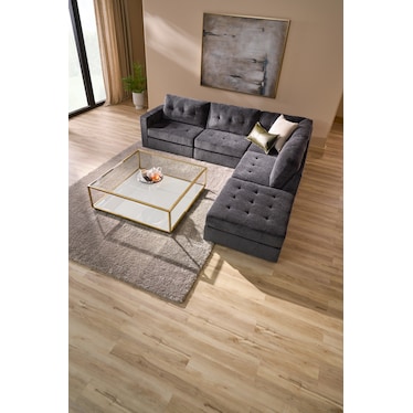 Martino 4-Piece Sectional and Ottoman Set