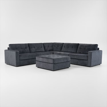 Martino 5-Piece Sectional and Ottoman Set