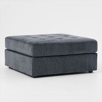 martino blue ottoman   