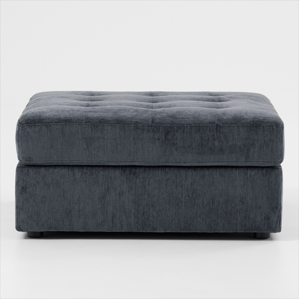 martino blue ottoman   