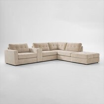 martino light brown sectional   