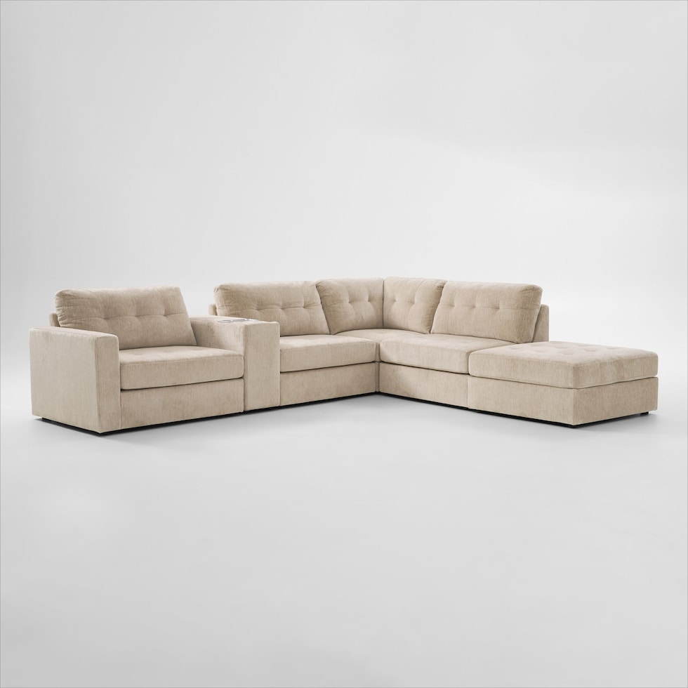 martino light brown sectional   