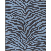 marty charcoal  blue zebra area rug  x    