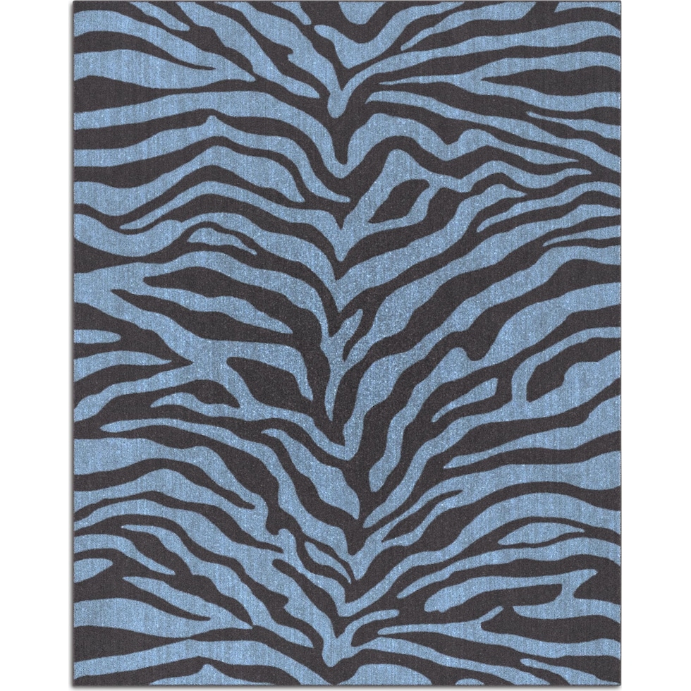 marty charcoal  blue zebra area rug  x    