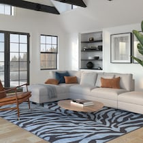 marty charcoal  blue zebra area rug  x    