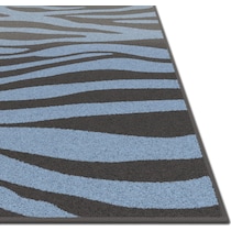 marty charcoal  blue zebra area rug  x    