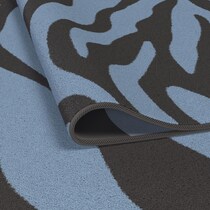 marty charcoal  blue zebra area rug  x    