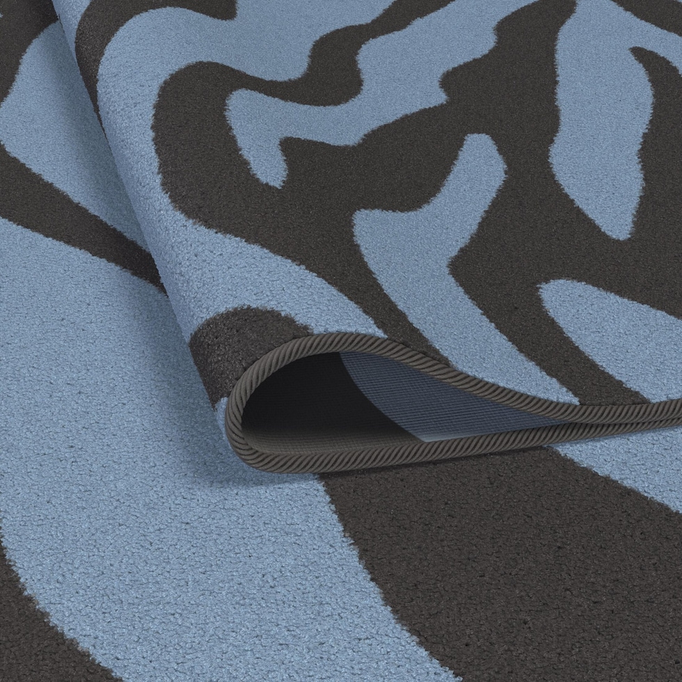 marty charcoal  blue zebra area rug  x    
